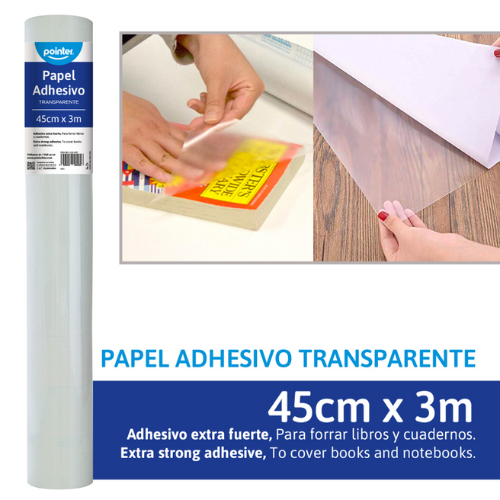 PLASTICO ADHESIVO POINTER TRANSPARENTE  RO-3MTS 1101-3MT