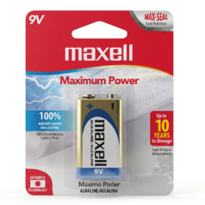 BATERIA MAXELL ALKALINA 9V 6LF22 CUADRADA 721110/721150
